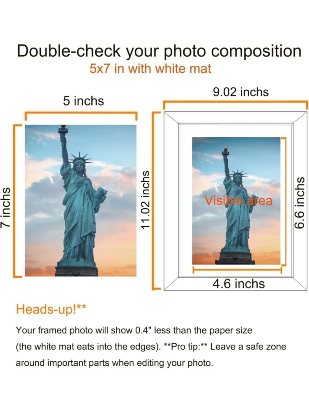 Set of 6 Brown 8x10 Picture Frames - Display 5x7 or 8x10 Photos, Wall Decor